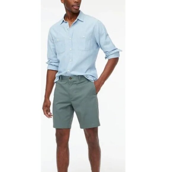 NWT J.Crew Flex Khaki Shorts 9” Inseam Size 34 - Picture 1 of 4